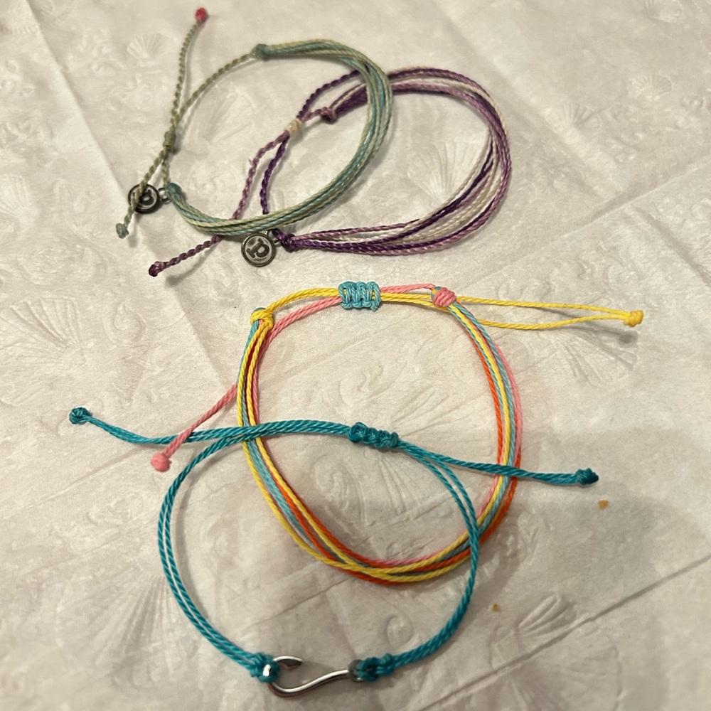 Pura Vida & Other Colorful String Bracelets Set